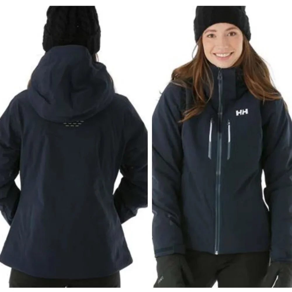 Helly Hansen XS Alphelia Lifaloft Ski Jacket Navy 65676 Waterproof Insulated - Picture 2 of 16